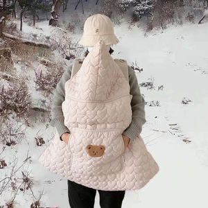 Blankets Korean Style Autumn Winter Stroller Baby Blanket Cartoon Thickened Warm Quilt Sleeping Bag Kids Straps Bebes