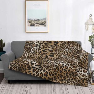 Couvertures Leopard Match Throwt Brunet Brown Cheetah Imprimer Flanelle Fleece Fuzzy Plux Animal Place de lit pour canapé de lit