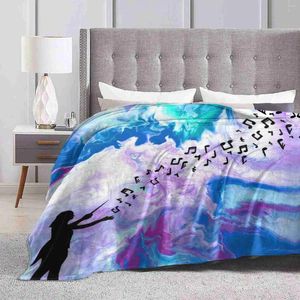 Couvertures musicales Motion-acrylique pour imprimer nouveauté mode Soft Warm Cover Conductor Music Note Musician Orchestra Band