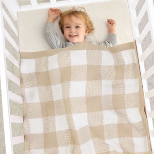 Couvertures Swaddling Bébé Coton Couvertures Tricoté Plaid Super Doux né Filles Garçons Literie Canapé Panier Couette Infantile Enfants Poussette Chaîne Emmaillotage 230603