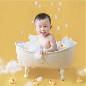 Mantas para envolver Born Pography Props Baby Bathtub Shower Infant Summer Studio Posing Basket Accesorios Llenar con agua