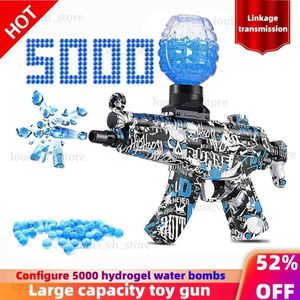 Pistola de plástico Blaster con 5000 bolas de hidrogel, pistola de agua de gel, juego de disparos al aire libre para niños, festival, regalo para niños, juguete T240104