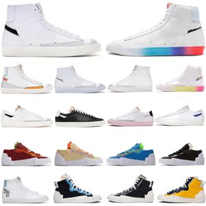 Blazer Mid 77 VintageRunning Chaussures High Low Hommes Femmes sneaker Catechu Noir Blanc Marine Popcorn Mousse Pacific Blue Kumquat Hommes Baskets Sport Baskets 36-45