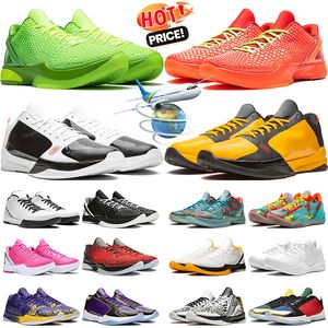 2024 Kobe Zapatillas de baloncesto conmemorativas 6 Reverse Grinch Mamba Men Mambacita Bruce Lee Big Stage Chaos 5 Anillo convexo de metal para hombres Zapatillas de deporte para jugar al aire libre