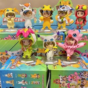 Boîte aveugle Digimon Adventure Q Version Boîte de poupée Mystère Chanceux Statue Anime Pvc Figure Modèle Collection Décoration Jouet Cadeaux 231212