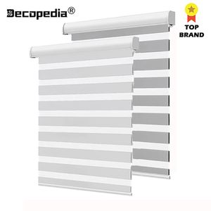 Blinds Decopedia Cordless Zebra Window Manual Battery Motorized Roller Day and Night for Sliding Doors Customized 230616