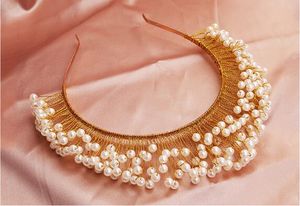 Bling Pearls Wedding Crowns 2020 Bridal Diamond Jewelry Strass Headband Hair Crown Accessories Party Tiara Cheap Frete Grátis