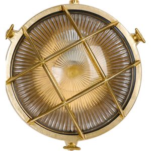 Blinko Nautical Brass Bulk Terre Mur Wall - Vintage rétro Murce pour les luminaires d'éclairage industriel - Lumière décorative moderne du milieu du siècle avec précision IP 65