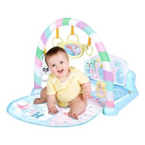 Blocks Baby Play Gym Toddler Musical Activity Play Mat avec des enfants suspendus pour le tapis Pédale Piano Baby Toys 0 12 mois