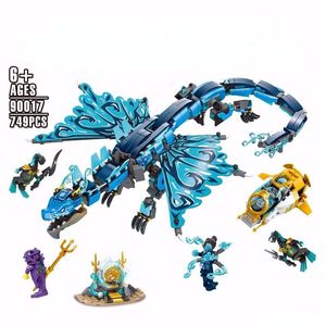 Blocs Blue Water Dragon Compatible 71754 749 pièces garçons blocs de construction briques ensembles modèle bricolage jouets pour enfants cadeaux d'anniversaire de noël Dhxtq