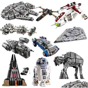 Bloques Boys Girld Star Set Wars Figuras Bloques de construcción Brick Enlighten Compatible Pan Toy para niños Regalos G220414 Toys Gifts Block Otke5