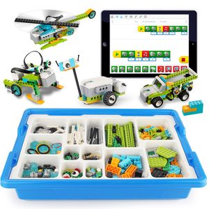 Blocks Building Blocks WeDo 3.0 Robotics Construction Motors Sensors Set Compatible with Wedo 2.0 Educational Electric STEM DIY Toy 230523