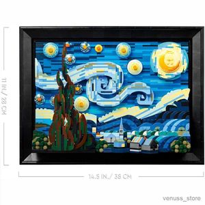Blocs compatibles Gogh la nuit étoilée blocs de construction Art peinture idées décoration de la maison éducation jouet cadeau R230701