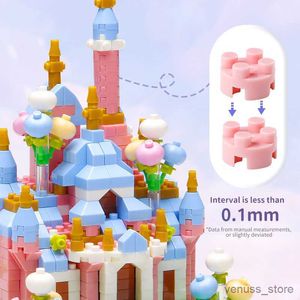 Blocs Creative Cartoon Dream Tale Princesse Château Architecture Building Blocks Street View Micro Modèle Jouets Cadeaux Pour Fille Enfants R230701