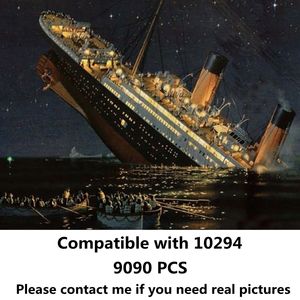 Blocks IN STOCK 9090Pcs Movie Large Cruise Boat Ship Model Building Bricks Diy Toys Children Boys Gift Compatible with 10294 230821