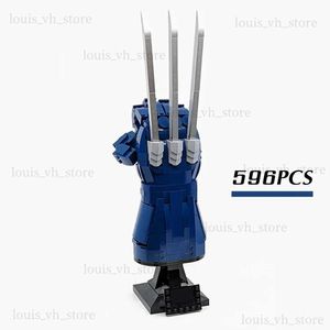 Blocs en stock MOC Créativité Adamantium Claws Blocs Blocs Assemblage Assemblage Fit 76250 596pcs Bricks Toys for Kids Christmas Gift T240325