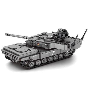 Senpo 207001 plus S0104 Survival War Leopard 2A7 Main battle tank children's small particle building blocks L231120