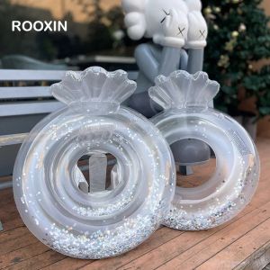 Blocs Rooxin Clear Shell avec dossier Pool Float Baby Swimming Ring Water Play Toule Float Circle de natation Circle de baignade