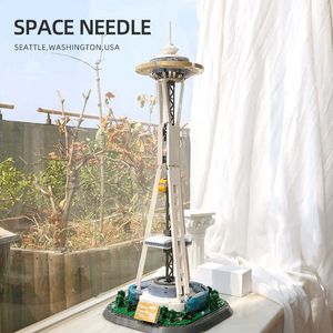 Blocs Seattle Space Needle Modèle Blocs de Construction Monde Célèbre Architecture City Street View MOC Assemblage Briques Jouets pour Enfants GiftHKD230701