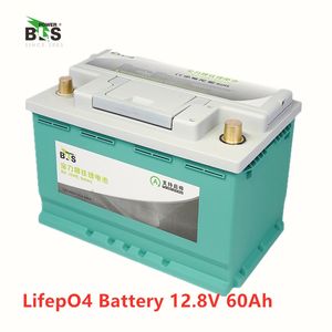 BLS lithium 12V 60AH lifepo4 batterie BMS 4S 12.8V 900CAA pour démarreur automobile RV bateau onduleur moniteur + chargeur 10A