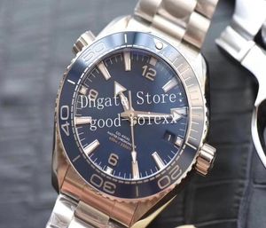 Céraque en céramique bleu 435 mm vs mens d'usine axial Axial Cal8900 Watch Push Master Montres Men Aqua Dive 600m Ocean Wristwa8567226
