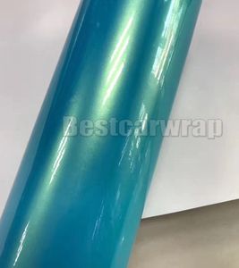 Bleu - or brillant Colorfow passage à l'or vinyle Wrap pour film d'emballage de voiture magique brillant colle à faible adhérence qualité taille 1 52 20m 5x67ft212K