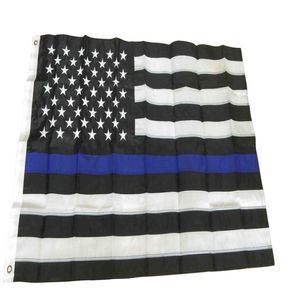 Bandera Línea Azul 3 x 5 Pies Nylon Oxford 210D con Estrellas Bordadas y Rayas Cosidas Bandera Americana7578461