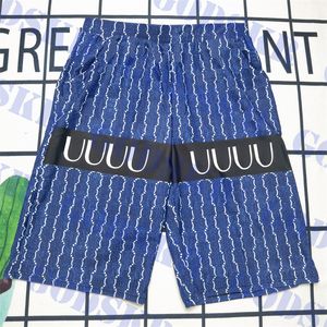 Bleu Hommes Shorts Lettre Imprimer Maillots De Bain Textile Lâche Homme Pantalons De Survêtement À Séchage Rapide Maillots De Bain