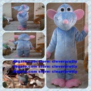 Bleu Ratatouille Remy mascotte Costume Mascotte Rat souris souris Mouselet adulte personnage de dessin animé tenue Costume étudiant activité Club activités No.2856