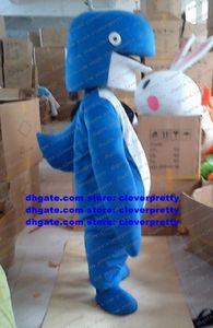 Requin bleu baleine cétacé mascotte Costume adulte personnage de dessin animé tenue Costume artiste programme routine presse briefing zx2906