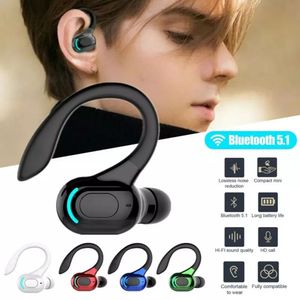 Écouteurs Bluetooth 5.2 écouteurs sans fil étanches avec micro mini crochets d'oreille écouteurs de musique stéréo HiFi pour téléphone iOS Android Samsung Iphone casque intra-auriculaire de jeu