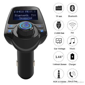 T11 Kit de voiture Bluetooth transmetteur FM mains libres double chargeur USB A2DP voitures sans fil chargeant un lecteur Audio de musique MP3