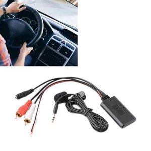 Adaptador de dispositivo compatible con Bluetooth 5,0, micrófono inalámbrico MIC-micrófono manos libres con Cable 2RCA, entrada de Audio, reproductor de música para coche