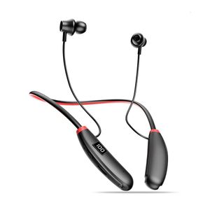 Tour de cou Bluetooth 100 heures de lecture extra longue avec casque microphone, pilotes à armature équilibrée Bluetooth 5.1 stéréo dans l'oreille casque sans fil étanche