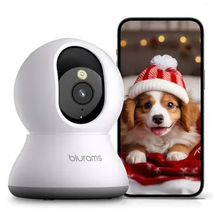 Blurams – caméra pour animaux de compagnie 2K, sécurité intérieure à 360 °, pour chien, avec application téléphonique, caméras PTZ pour la maison, Audio bidirectionnel