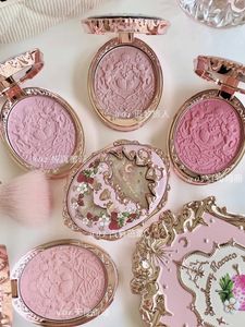 Blush Flower Knows Strawberry Rococo Blusher Embossed Blush Face Makeup Matte Shimmer Waterproof Natural Nude Brightening Cheek 231214