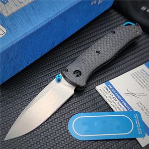 BM 533 Cuchillo plegable Bugout, hoja satinada lisa, mangos de fibra de carbono, cuchillo para acampar al aire libre BM 535, versión Mini, cuchillo de bolsillo, herramienta táctica de autodefensa 15080 15031 4600