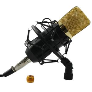 BM-700 Microphone d'enregistrement sonore de studio à condensateur unidirectionnel professionnel à 5 couleurs avec support antichoc et capuchon en mousse anti-vent