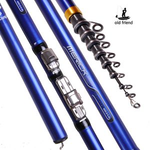 Barco Cañas de pescar Fibra de carbono 3.6M 4.5M 5.4M 6.3M Caña de pescar giratoria M Potencia Telescópica Caña de pescar en roca Carpa Alimentador Caña Surf Spinning Rod 230703