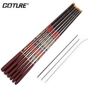 Boat Fishing Rods Goture RED Carp Rod Ultralight Stream Pole Carbon Fiber Power Hand Taiwan for Freshwater 3 0m 7 2m 230705