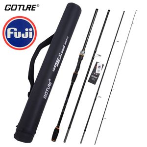 Cannes à pêche en bateau Goture Xceed II Fuji Guide Ring Portable Lure Rod Spinning Casting Ultra Light High Carbon Travel avec étui 231030