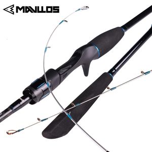 Boat Fishing Rods Mavllos AC canne à pêche poulpe pointe en carbone rapide calmar seiche canne à lancer 1.8 m 2.02 m bateau eau salée Hanchi canne à pêche Jigging 231216