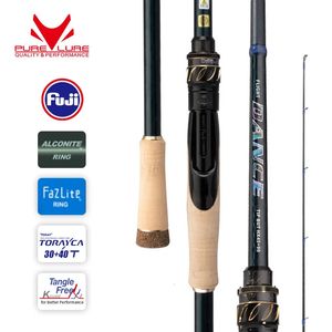 Boat Fishing Rods PURELURE DANCE S822H ML H Spinning Rod For Bass High Carbon Long Throwing In FUJI Accessories Plus Reel 231120