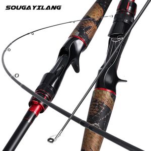 Boat Fishing Rods Sougayilang 1.98m Spinning Rod Casting Rods Lure Fishing Rod Ultralight Carbon Fiber for Travel Fishing Freshwater Bass Fishing 231109