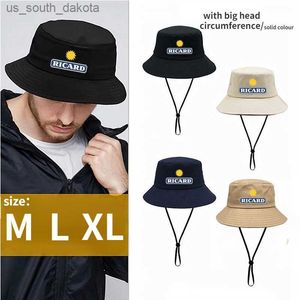 Bob XL Big Head Bucket Hats 63CM para Hombres Mujeres Bob Summer Fisherman Hat con String Large Panama Custom L230523