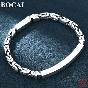 Bocai 100% S925 Bracelets en argent sterling pour les hommes femmes Fashion Fashion Twist Chain de main purs argentim bijoux 240424