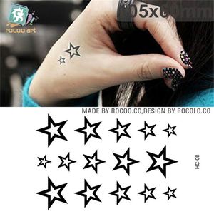 Arte corporal a prueba de agua tatuajes temporales para hombres mujeres clásicos 3d estrella diseño Flash tatuaje pegatina envío gratis HC1008