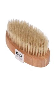 Brosse de carrosserie Natural Bristle Organic Dry Skin Body Body Body Bamboo Wet Back Shower Brosses Exfoliant Bathing Bross SN66763357091