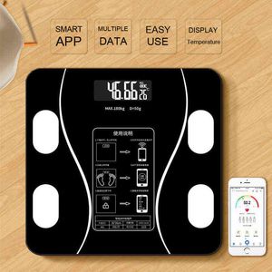 Body Fat Scale Weight Scales Bluetooth Electronic Weighing For Body Digital Weight Floor Scales Toughened Glass LCD Display H1229