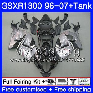 Corps pour SUZUKI GSX R1300 GSXR1300 96 02 03 04 05 06 07 333HM.38 GSXR 1300 Gris argenté Hayabusa 1996 2002 2003 2004 2005 2006 2007 Carénage